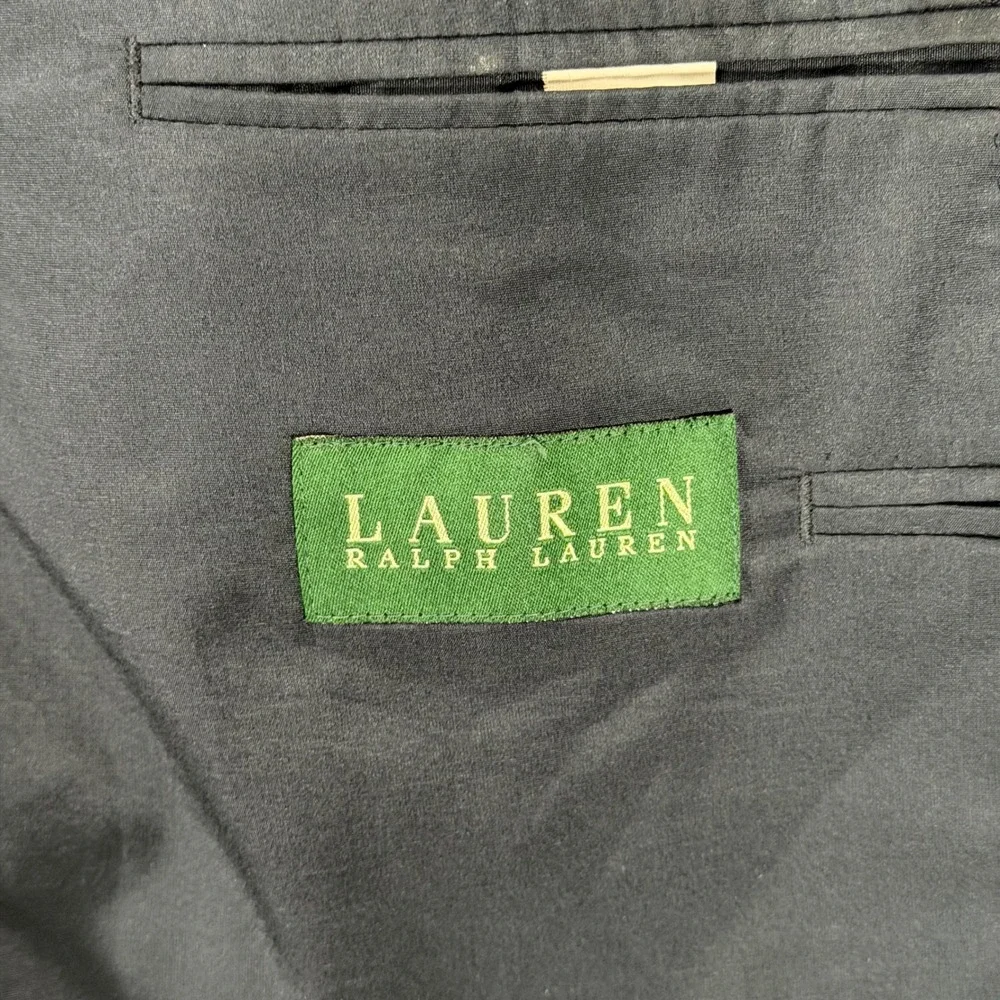 LAUREN RALPH LAUREN Blazer Mens 42R Blue Wool Gold Buttons Sport Coat Jacket